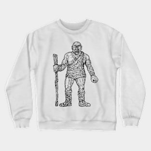 Tartaro Tartalo or Torto a Strong One-Eyed Giant in Basque Mythology Similar to Greek Cyclops Drawing Crewneck Sweatshirt